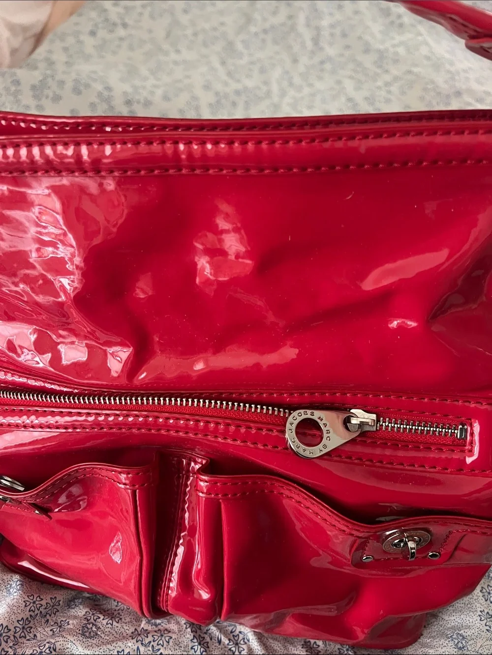 Marc  by Marc Jacobs patent hobo turn lock  bag